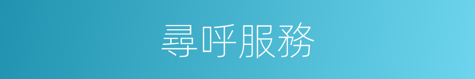 尋呼服務的同義詞