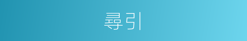 尋引的意思