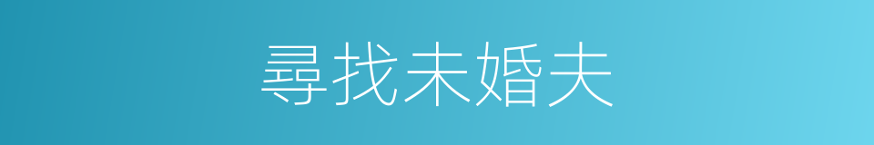 尋找未婚夫的同義詞