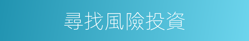 尋找風險投資的同義詞