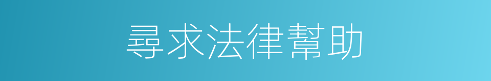尋求法律幫助的同義詞