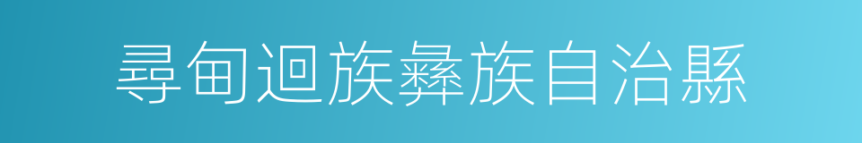 尋甸迴族彝族自治縣的同義詞