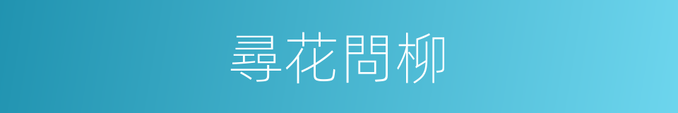 尋花問柳的意思