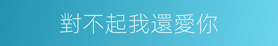 對不起我還愛你的同義詞