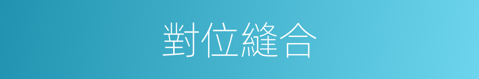 對位縫合的同義詞