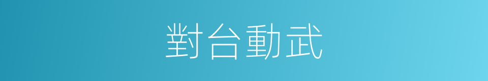 對台動武的同義詞