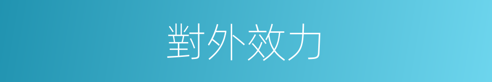 對外效力的同義詞