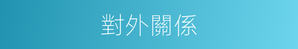 對外關係的同義詞