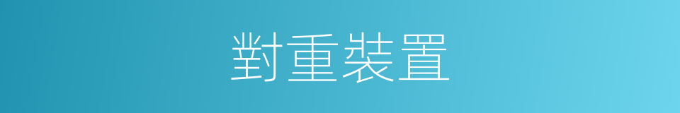 對重裝置的同義詞
