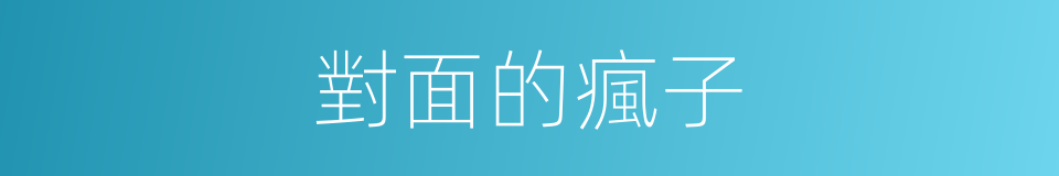 對面的瘋子的同義詞