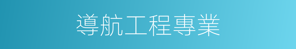 導航工程專業的同義詞
