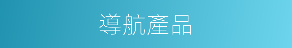 導航產品的同義詞