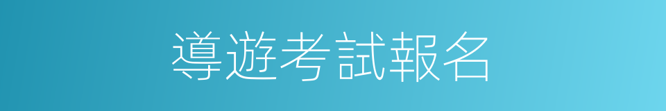 導遊考試報名的同義詞