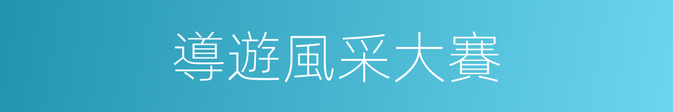 導遊風采大賽的同義詞