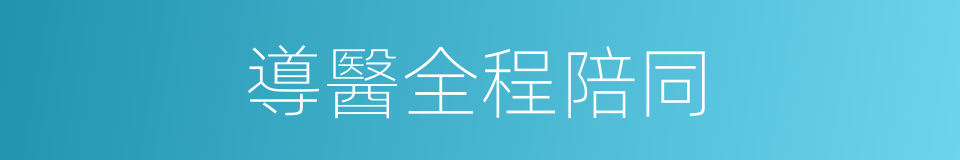 導醫全程陪同的同義詞