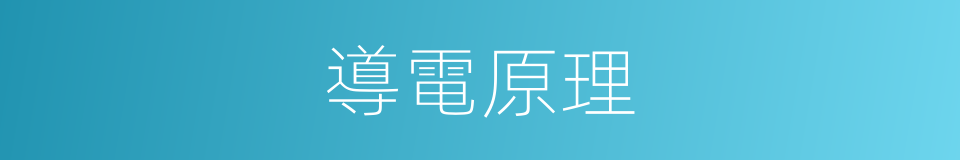 導電原理的同義詞