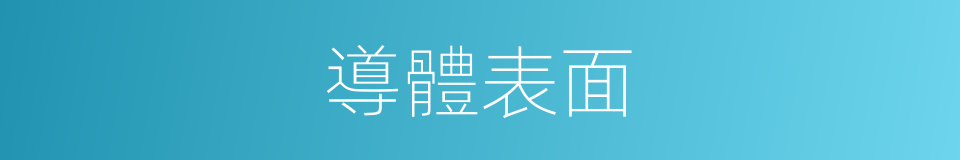 導體表面的同義詞