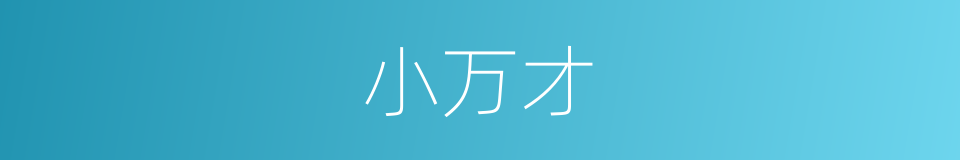 小万才的同义词