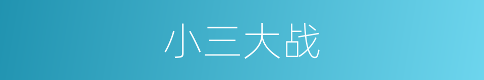 小三大战的同义词