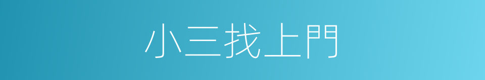 小三找上門的同義詞