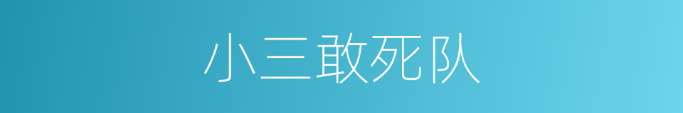 小三敢死队的同义词