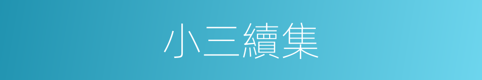 小三續集的同義詞