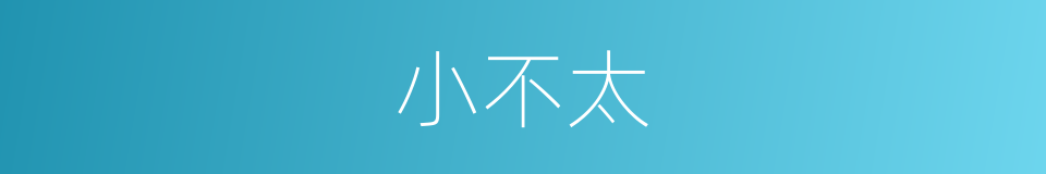 小不太的同义词