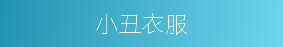 小丑衣服的同义词