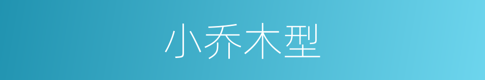 小乔木型的同义词