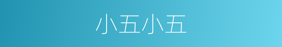 小五小五的同义词