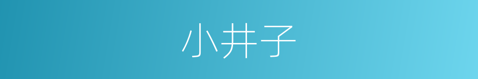 小井子的同义词