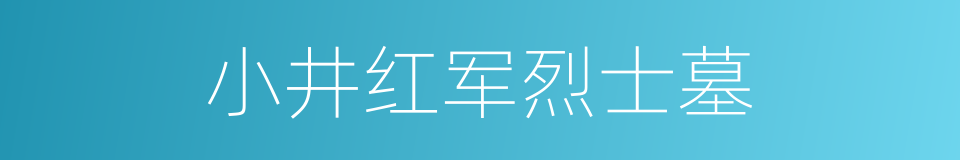 小井红军烈士墓的同义词