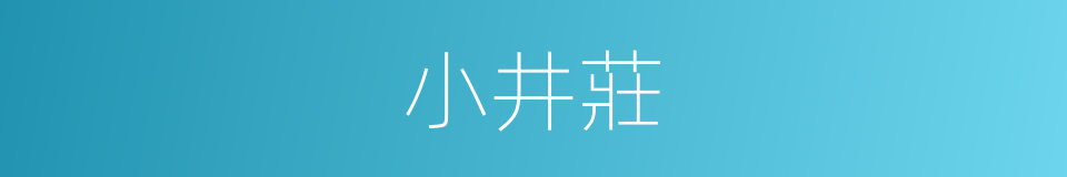 小井莊的同義詞