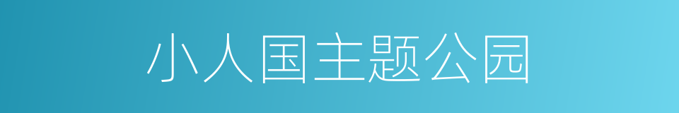 小人国主题公园的同义词
