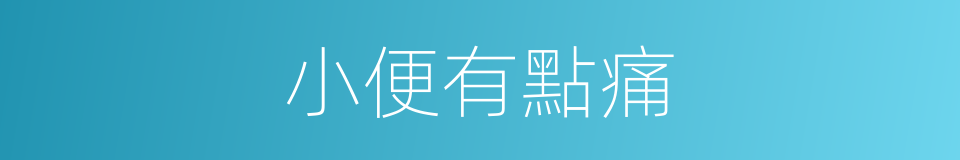 小便有點痛的同義詞