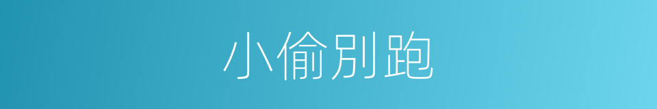 小偷別跑的同義詞