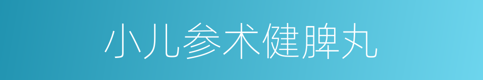 小儿参术健脾丸的同义词