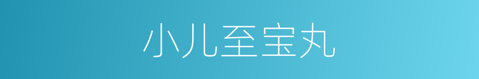 小儿至宝丸的同义词
