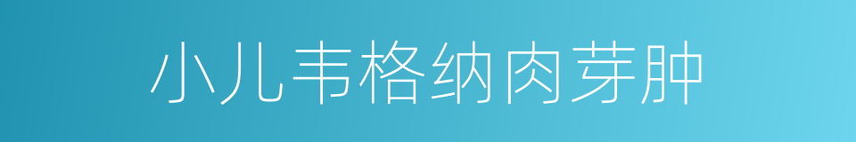 小儿韦格纳肉芽肿的同义词