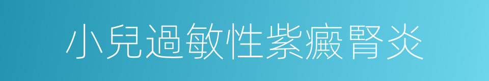 小兒過敏性紫癜腎炎的同義詞