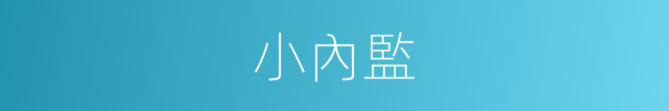 小內監的同義詞