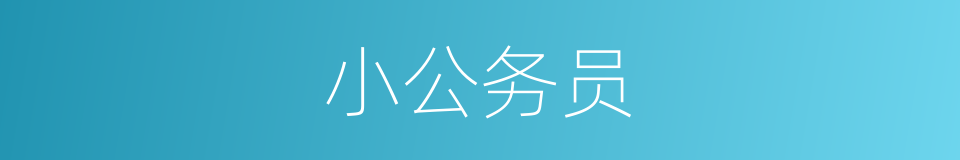 小公务员的意思