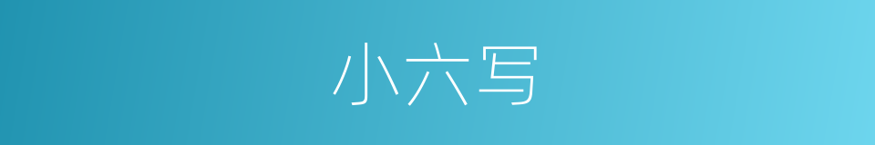 小六写的同义词