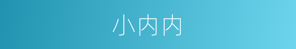 小内内的同义词