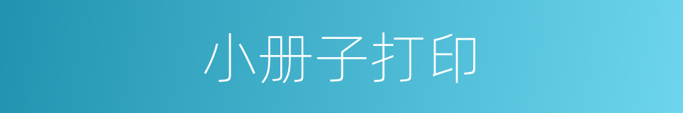 小册子打印的同义词