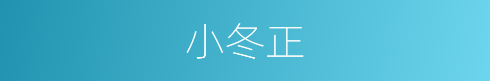 小冬正的同义词