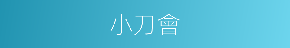 小刀會的意思