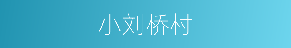 小刘桥村的同义词