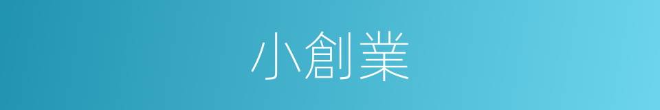 小創業的同義詞