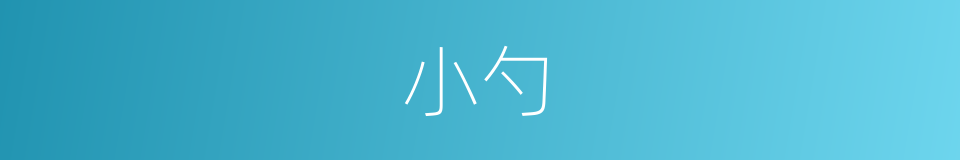 小勺的同义词